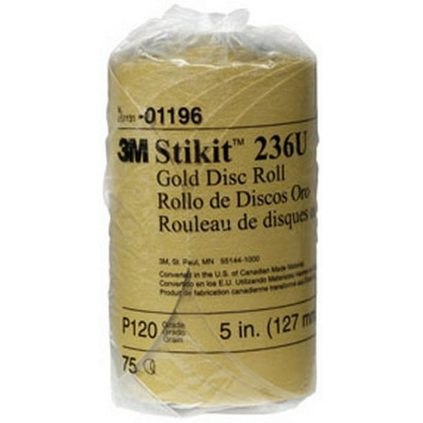 3M 01196 Stikit Gold 5 P120A Grit Disc Roll 
